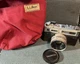 Vtg 1970s Yashica TL Electro X 35mm Film Camera w/ VTG LL Bean Bag - Untested