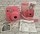 FujiFilm Instax MINI 9 Instant Camera FLAMINGO PINK Selfie Mirror Hand Strap EUC