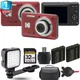 Kodak PIXPRO FZ55 Digital Camera (Red) + Extra Battery + LED +1 Yr Warranty