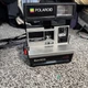 Polaroid Sun 600 LMS Black Silver Vintage Instant Camera