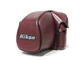 【NEAR MINT】Nikon CF-22 Leather Camera Case Red Brown for F3 F3HP F3T F3P #3352-4