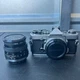 Olympus OM-1 35mm Film SLR Camera with Hoya 28mm f2.8 Wide Angle Lens Silver