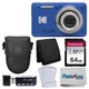 Kodak PIXPRO FZ55 Digital Camera (Blue) + Black Point & Shoot Camera Case + Tran