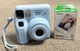 White Fujifilm Instax mini SE Instant Camera Blue w 28 Sheets New & Strap Mint
