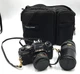 Early Black Minolta X-700 35mm Film SLR Camera with 2 Lens + Portable Carry Case
