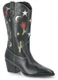 Womens No Boundaries Black Cowgirl Western Boots Novelty Cactus Moon Star 7 New
