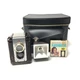 Vintage Argus 75 box camera with flash and Kali Bag case
