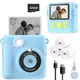 ESOXOFFORE Kids Camera Instant Print, Christmas Birthday Gifts for Blue 