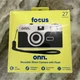 onn. focus 35mm Camera Built-in Flash Fixed Focus Black White