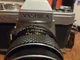 Yashica FX-2 SLR Film Camera Black Silver with Lens and Flash Bracket