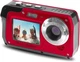 Minolta 48 MP Dual Screen Waterproof Digital Camera MN40WP Red 