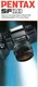 Pentax SF10 35mm film camera color brochure (36 pages/1990/4"x8")