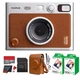 Fujifilm Instax Mini EVO Instant Film Camera (Brown) with 40 Films + 32GB Card