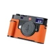 Leica M11/M11-P vintage metal leather camera case, shockproof, orange, used