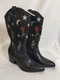 Womens No Boundaries Black Cowgirl Western Boots Novelty Cactus Moon Star 7 New