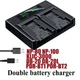 Dual Battery Charger For Ricoh DB-20 DB-20L Caplio RDC-i500 Caplio RR1 RDC-6000