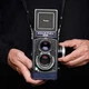 Handmade Genuine Leather Camera Cover Half Case Bag For Rolleiflex 2.8gx