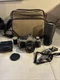 Canon AE-1 Program 35mm SLR Film Camera with 50mm & 80-200mm Lens & Flash & Bag