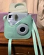 Fujifilm Instax Mini 7 Plus Instant Film Camera Light Blue With Teal Case -Works