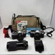 Canon AE-1 & AE-1 Program 35mm Film Cameras w/ Lenses Flash Bundle