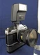 Canon AE-1 SLR 35mm Camera w/ Canon FD 17mm Lens / Power Winder A / 166A Flash
