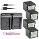 Kastar Battery Dual Charger for Panasonic CGA-DU21 CGR-DU21 PV-GS150 PV-GS180
