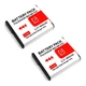 2x Battery For NP-BG1 Sony DSC-W125 DSC-W130 DSC-W150 DSC-W170 DSC-W200 DSC-W210