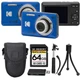 Kodak PIXPRO FZ55 Digital Camera (Blue) + Mini Tripod + Case - 64GB Kit