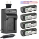 Kastar Battery AC Travel Charger for DB-20 DB-20L & Ricoh RDC-6000 RDC-7 RDC-7S
