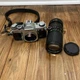 Canon AE-1 Program 35mm SLR Film Camera with Vivitar Lens UnTested Has Wear Read