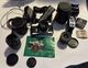 Chinon CS 35mm Film CR Camera with Multiple Lenses & Accessories Untested Pics