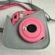 Fujifilm Instax Mini 9 Instant Camera Pink with Gray Leather Cover - Bag TESTED
