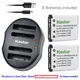 Kastar Battery Dual Charger for Fuji NP45 NP-45S BC-45B Fujifilm instax Mini 70