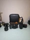 Minolta Maxxum 7000 AF 35mm Film Camera Lot w/ Lense, Flash, Tele-converter