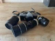 Vintage Minolta SR-1 with Miida 35mm Telesar 135mm & Focal 200mm Lens Lot