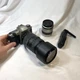 Pentax ZX-30 35mm film camera w/ 2 lenses Quantaray 70-300mm WATCH VIDEO OF IT