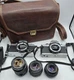 Lot Of Minolta XG9 + XG-A 35mm SLR Film Cameras + 3 Minolta Lens + Carrying Bag