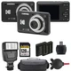 Kodak PIXPRO FZ55 Digital Camera (Black) + Extra Battery + Flash - 128GB Kit