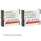 2x Kastar Battery for Casio NP-130 Exilim EX-ZR800 EX-ZR850 EX-ZR1000 EX-ZR1200