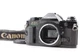 [Near MINT w/Strap, Caps] Canon AE-1 Program Film Camera Black Body From JAPAN