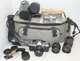 Vintage Canon AE-1 35mm SLR Film Camera Bundle, 3x Lenses! EUC! Tested/Works!