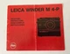 Leica Winder M 4-P Instruction Manual multi-language