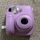 Fujifilm Instax Mini 7S Purple Instant Film Camera w/ Case & Strap