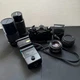 Vintage Pentax Camera Lot MV1 35mm 4 Lenses Bag Manuals Untested