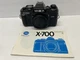 VTG MINOLTA X-700 Black 35mm SLR Film Camera Body MPS Japan Tested W/manual
