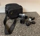 Yashica FX-2 35mm SLR Film Camera Yashica 50mm F1.9 lens & vivitar 70-150mm +Bag