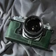 For Nikon FM3A Case Handmade Real Leather Half Camera Case Bag Cover Green