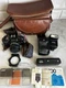 Minolta X-700 MPS 35mm Film Camera power winder flash filters Cromofilters Bag