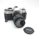 Canon AE-1 35mm SLR Film Camera Silver with Vivitar 28-70mm Macro Zoom Lens