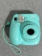 Fujifilm Instax Mini 7S Instant Film Camera 60mm Lens Teal Turquoise Blue Strap